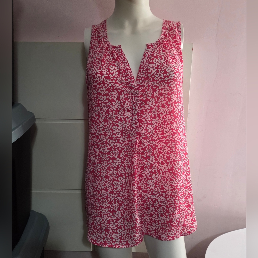 Candie's Pink Floral Top Size Large